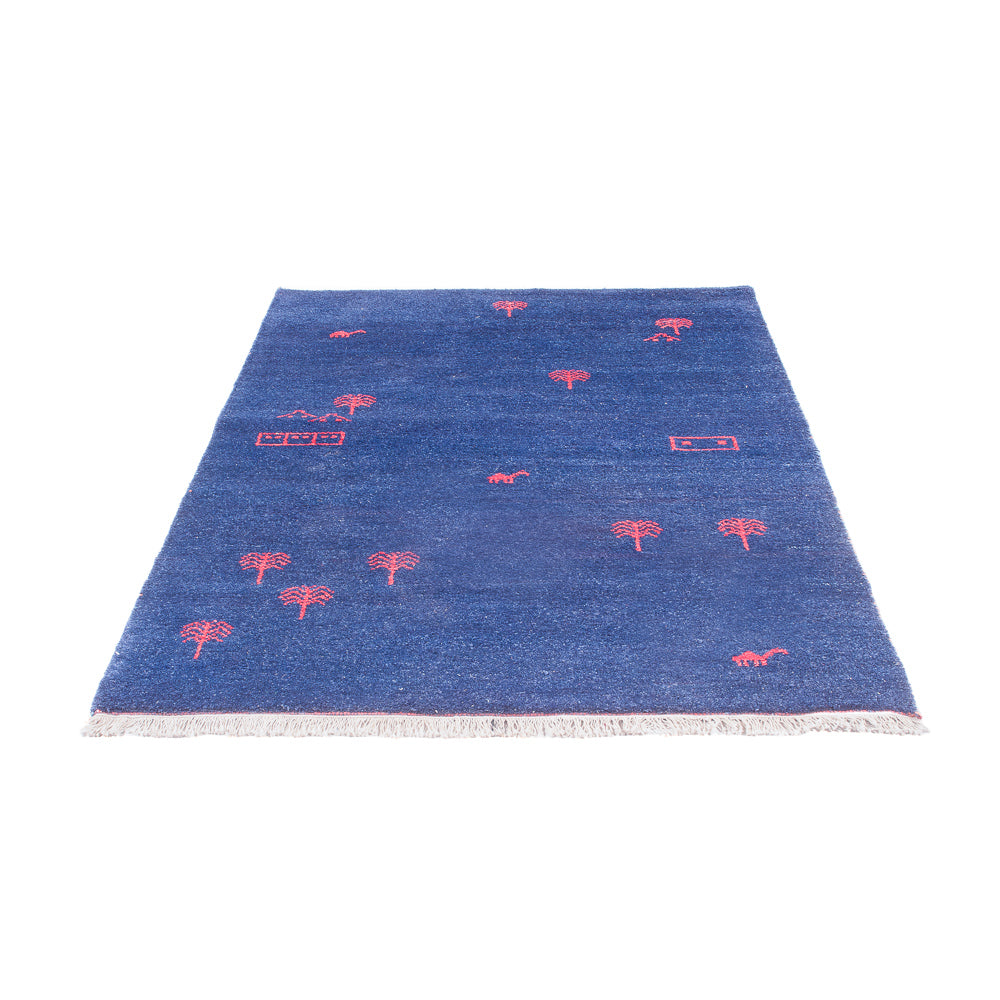 Alfombra Gabbeh - Indus - 180 x 120 cm - azul oscuro