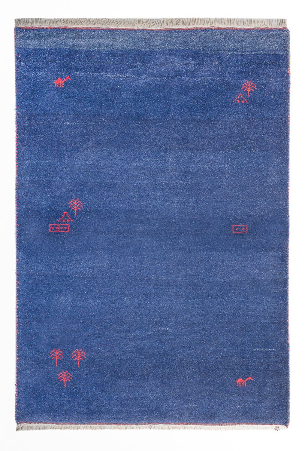 Alfombra Gabbeh - Indus - 180 x 120 cm - azul oscuro