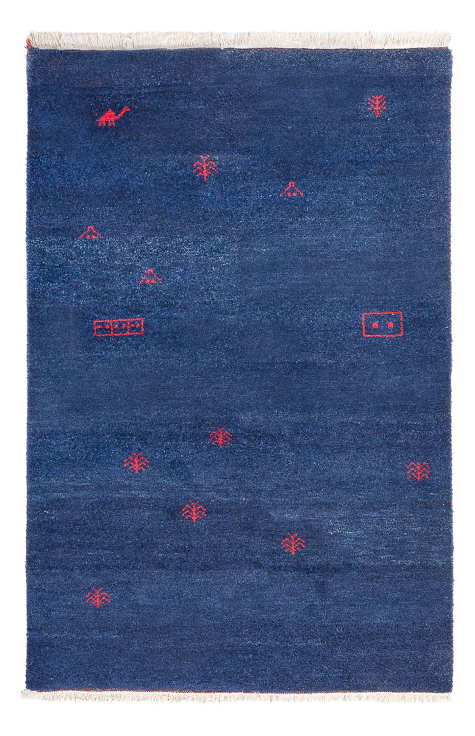 Alfombra Gabbeh - Indus - 180 x 120 cm - azul oscuro