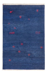 Alfombra Gabbeh - Indus - 180 x 120 cm - azul oscuro