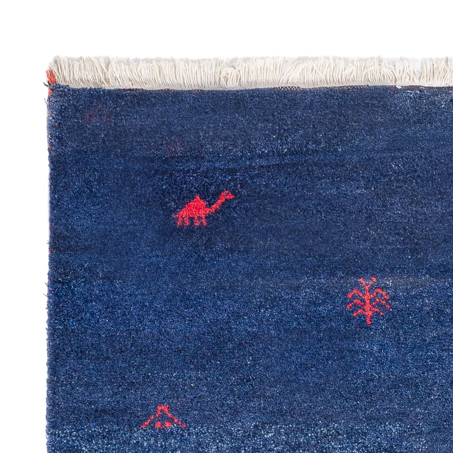 Alfombra Gabbeh - Indus - 180 x 120 cm - azul oscuro