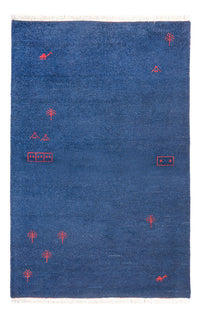 Alfombra Gabbeh - Indus - 180 x 120 cm - azul oscuro