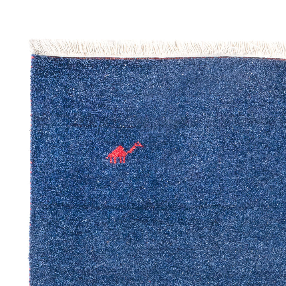Alfombra Gabbeh - Indus - 180 x 120 cm - azul oscuro