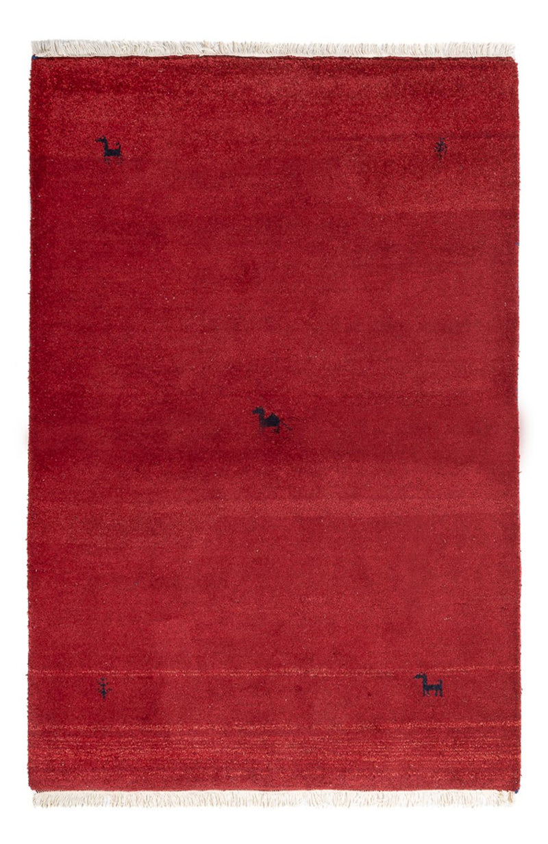 Alfombra Gabbeh - Indus - 180 x 120 cm - rojo burdeos