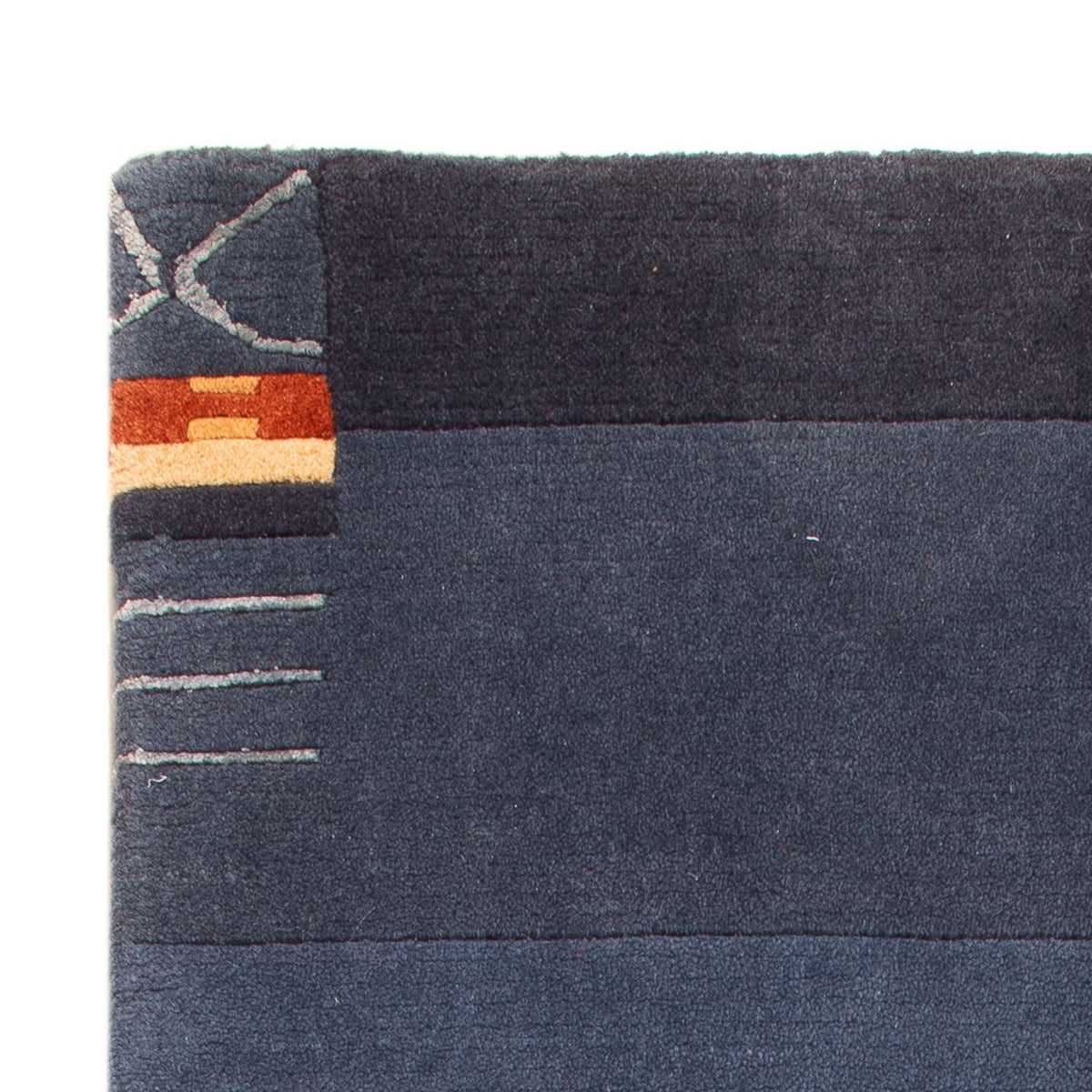 Alfombra de Nepal - 90 x 60 cm - azul oscuro