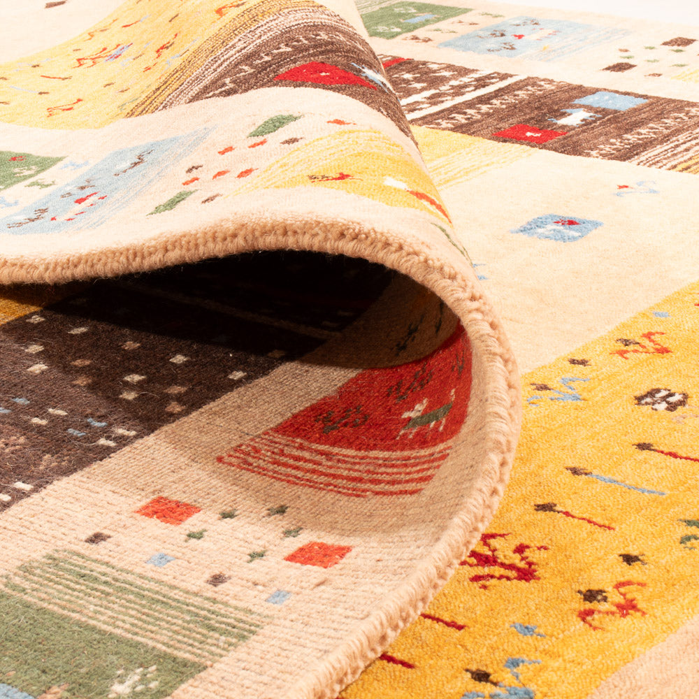 Alfombra Gabbeh - Loribaft Softy - 240 x 170 cm - oro