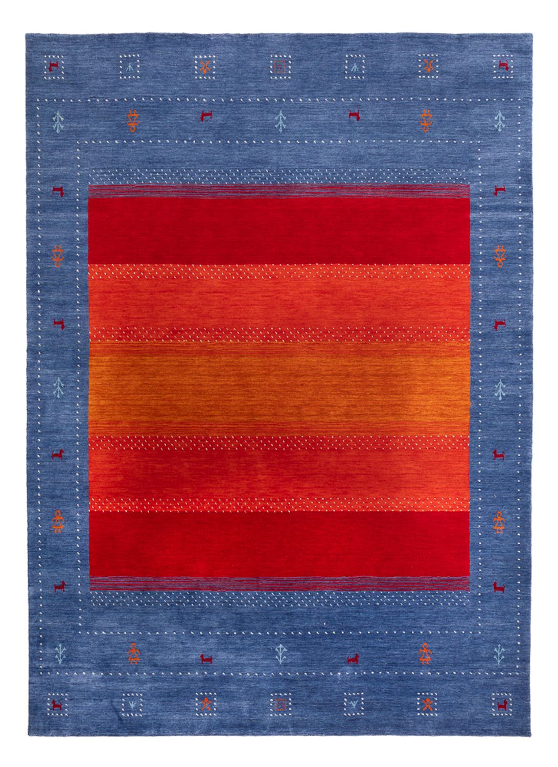 Alfombra Gabbeh - Loribaft Softy - 240 x 170 cm - azul