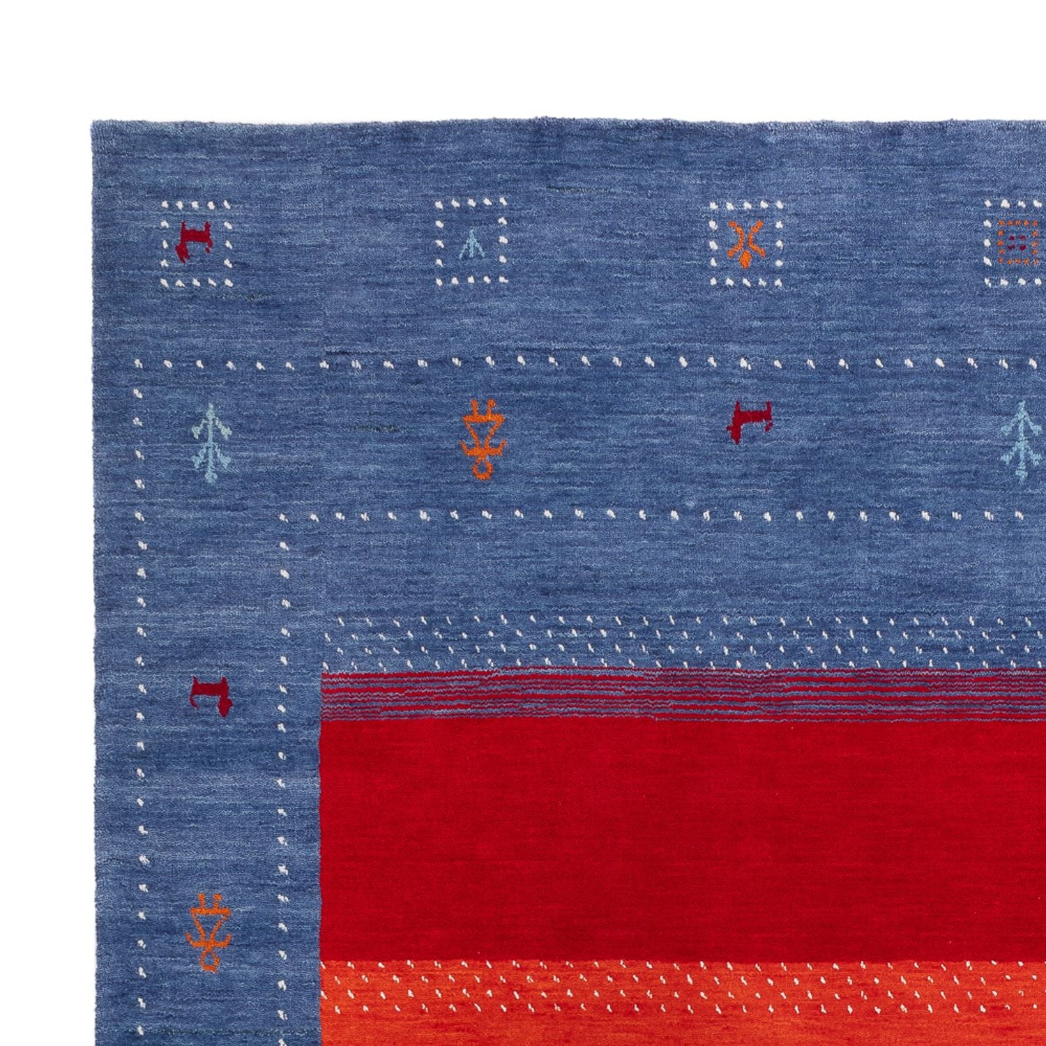 Alfombra Gabbeh - Loribaft Softy - 240 x 170 cm - azul