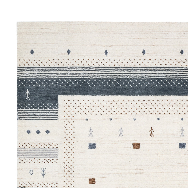 Alfombra Gabbeh - Loribaft Softy - 240 x 170 cm - gris