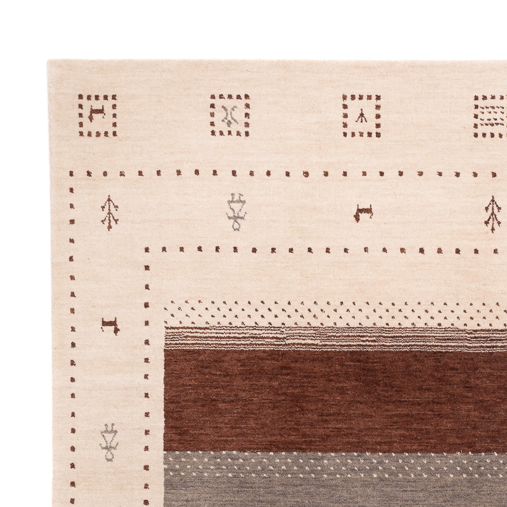 Alfombra Gabbeh - Loribaft Softy - 240 x 170 cm - beige claro