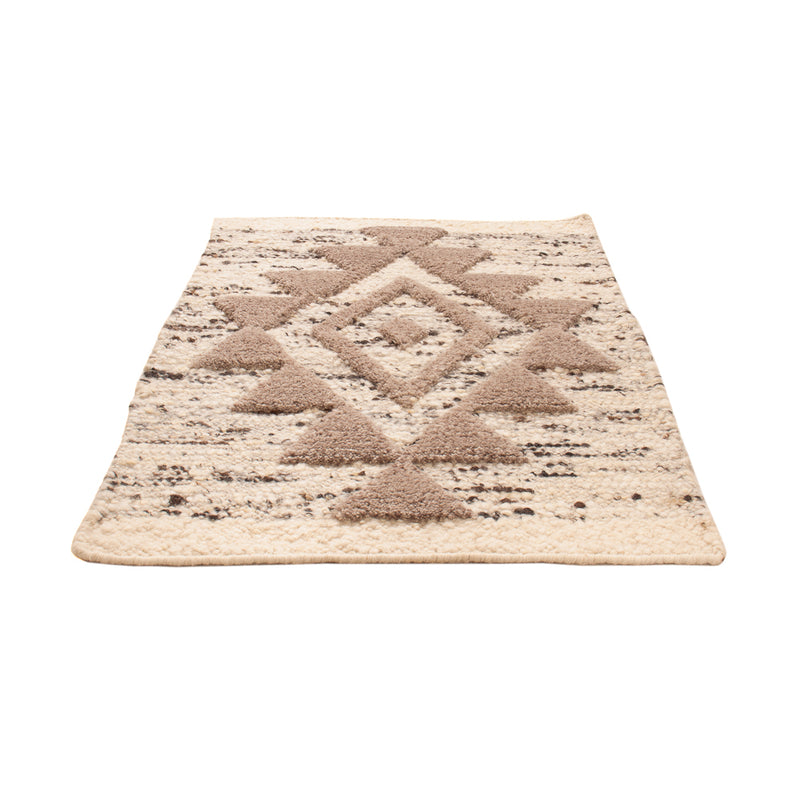 Alfombra de lana - 90 x 60 cm - beige claro