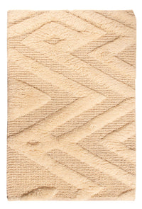 Alfombra de lana - 90 x 60 cm - beige claro