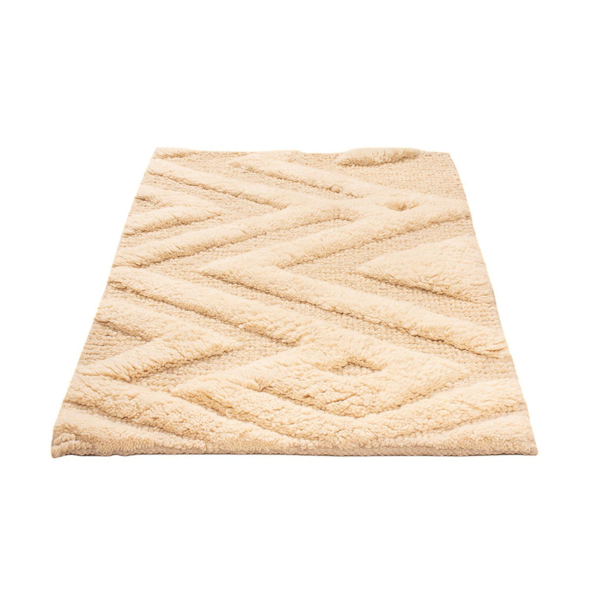 Alfombra de lana - 90 x 60 cm - beige claro