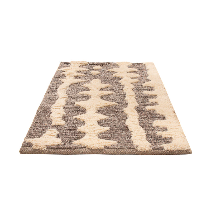 Alfombra de lana - 90 x 60 cm - beige