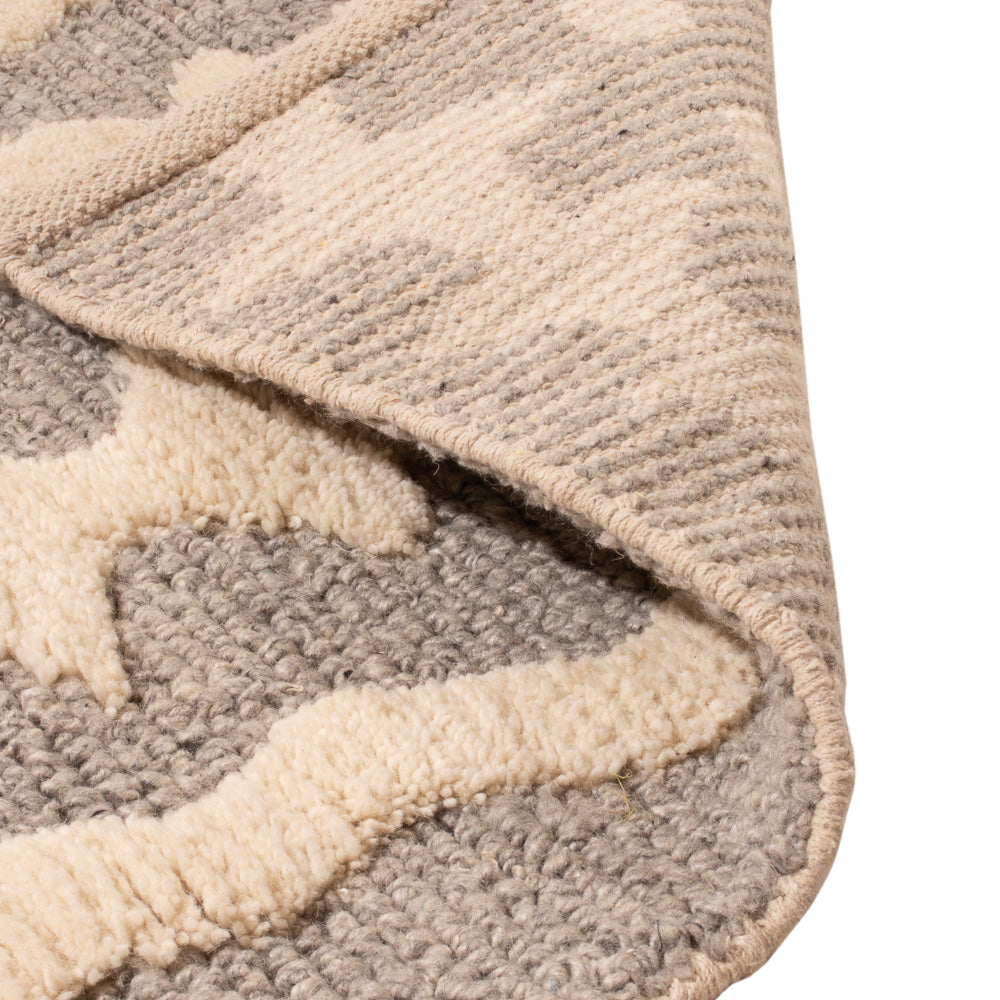 Alfombra de lana - 90 x 60 cm - beige