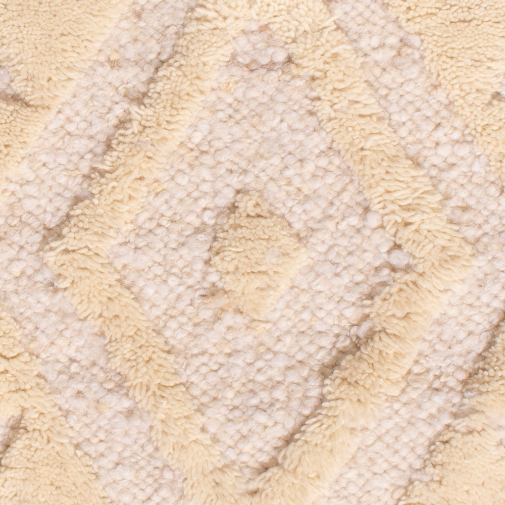 Alfombra de lana - 90 x 60 cm - beige