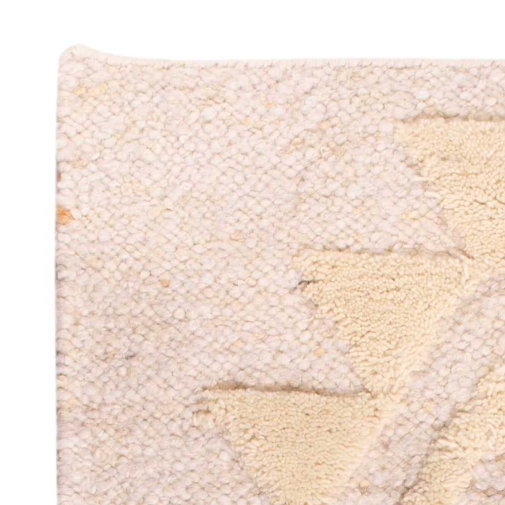 Alfombra de lana - 90 x 60 cm - beige