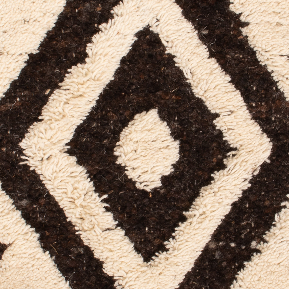 Alfombra de lana - 90 x 60 cm - negro