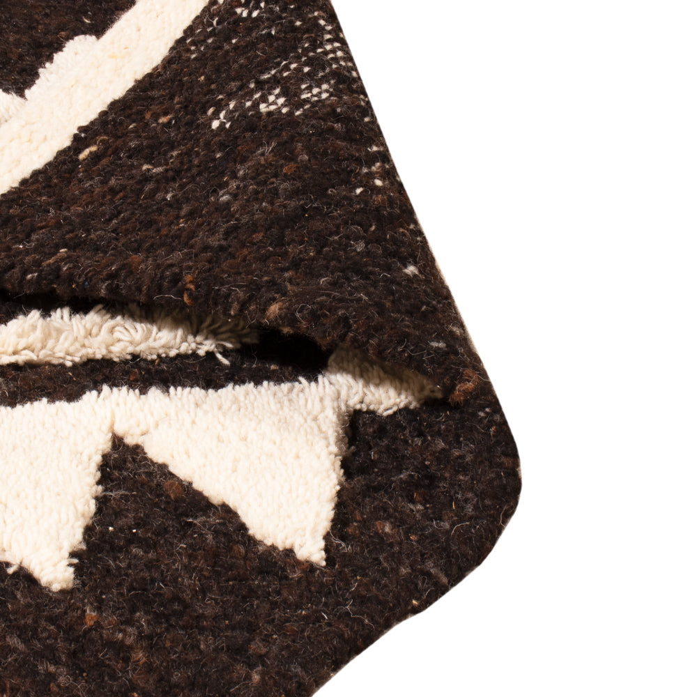 Alfombra de lana - 90 x 60 cm - negro