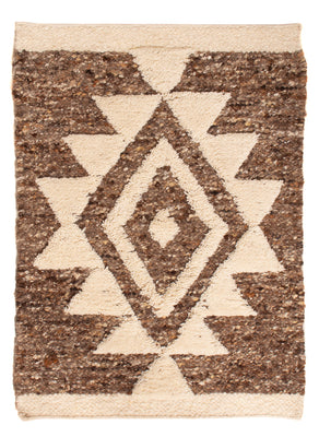 Alfombra de lana - 90 x 60 cm - beige oscuro