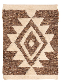 Alfombra de lana - 90 x 60 cm - beige oscuro
