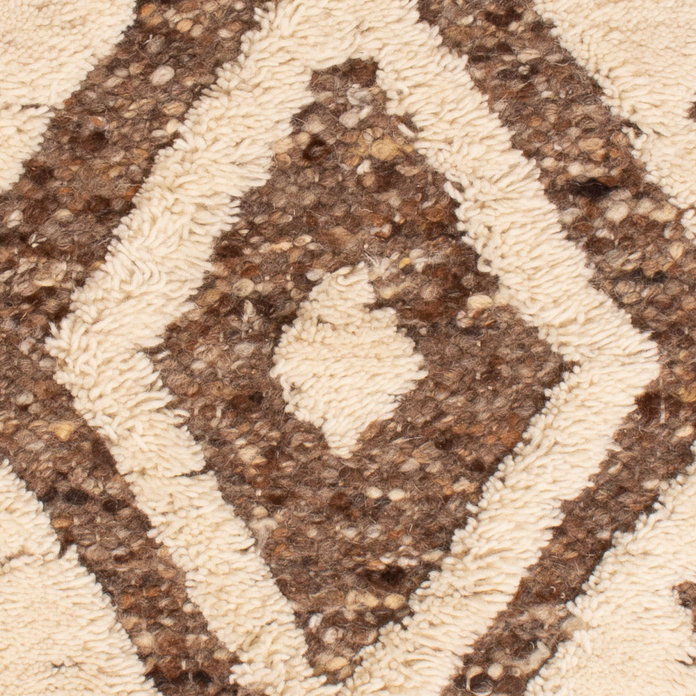 Alfombra de lana - 90 x 60 cm - beige oscuro