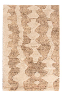 Alfombra de lana - 90 x 60 cm - beige oscuro