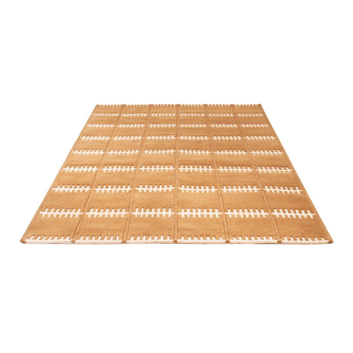 Alfombra de lana - 200 x 140 cm - marrón