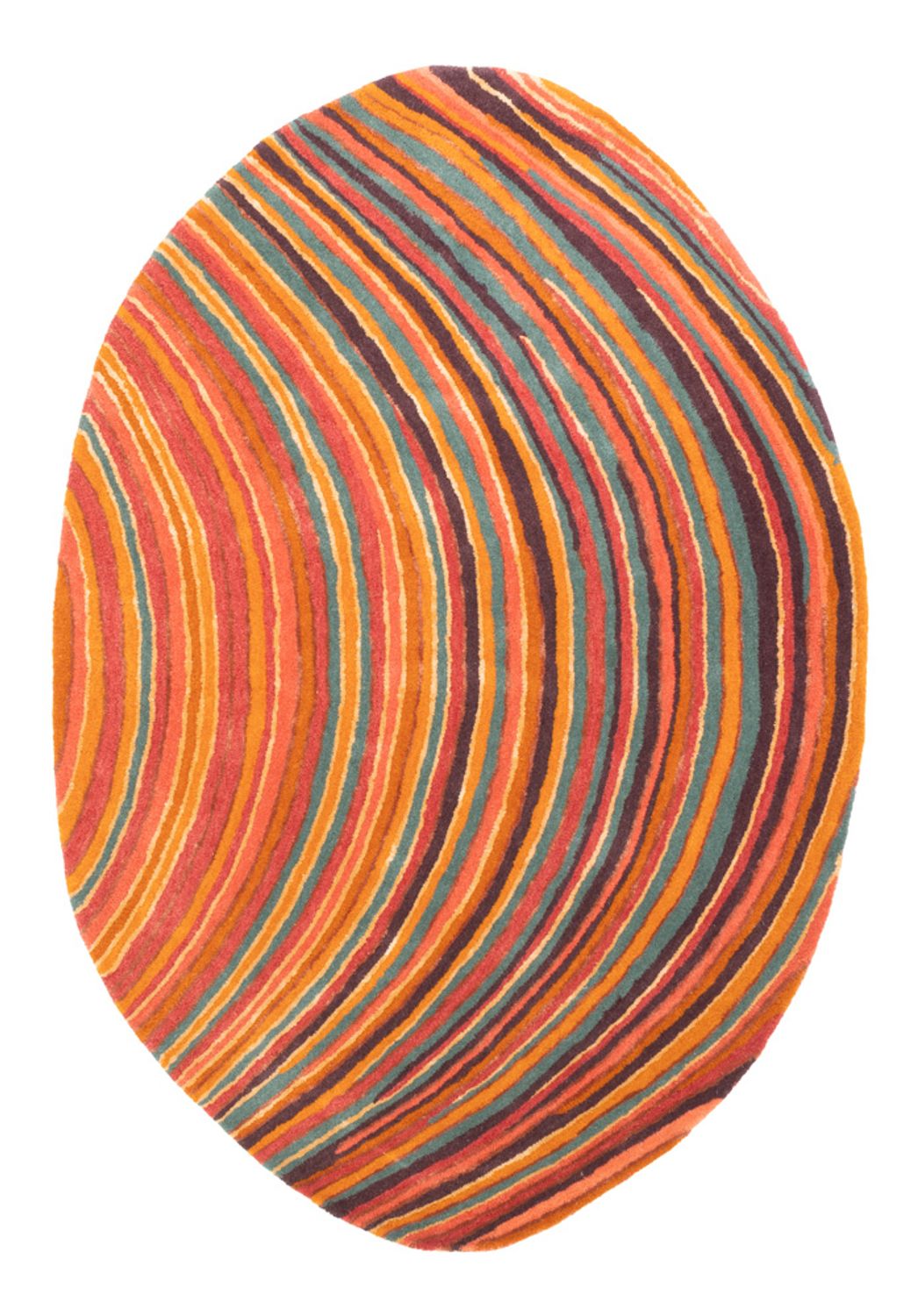 Alfombra de diseño oval  - 200 x 140 cm - multicolor
