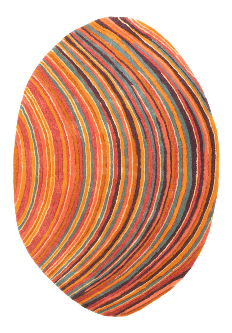 Alfombra de diseño oval  - 200 x 140 cm - multicolor