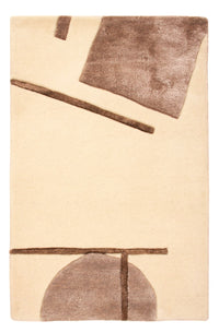 Alfombra de diseño - 90 x 60 cm - crema