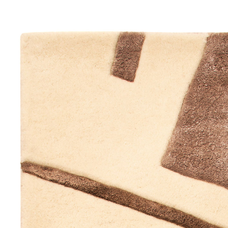 Alfombra de diseño - 90 x 60 cm - crema
