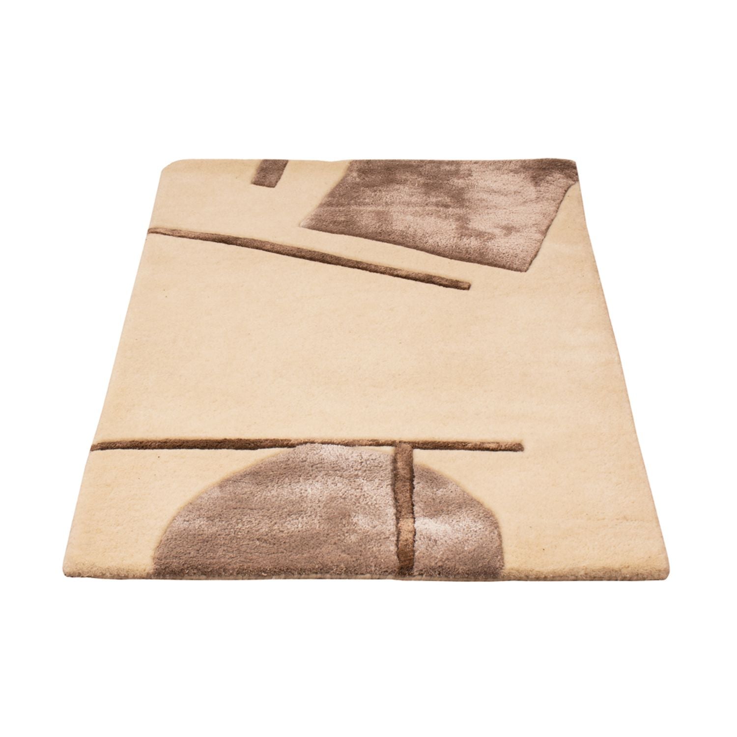Alfombra de diseño - 90 x 60 cm - crema