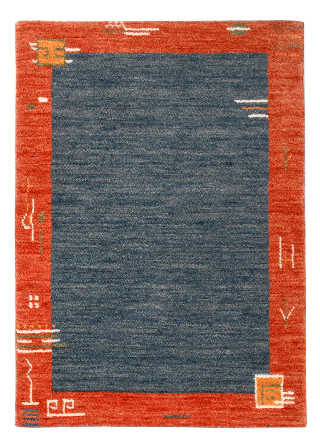 Alfombra Gabbeh - Softy - 90 x 60 cm - azul