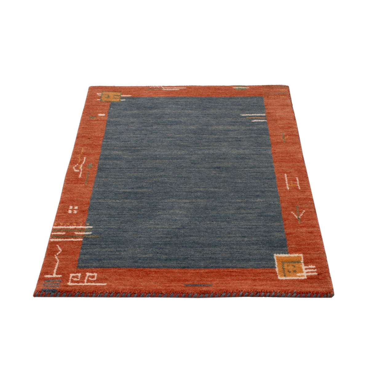 Alfombra Gabbeh - Softy - 90 x 60 cm - azul