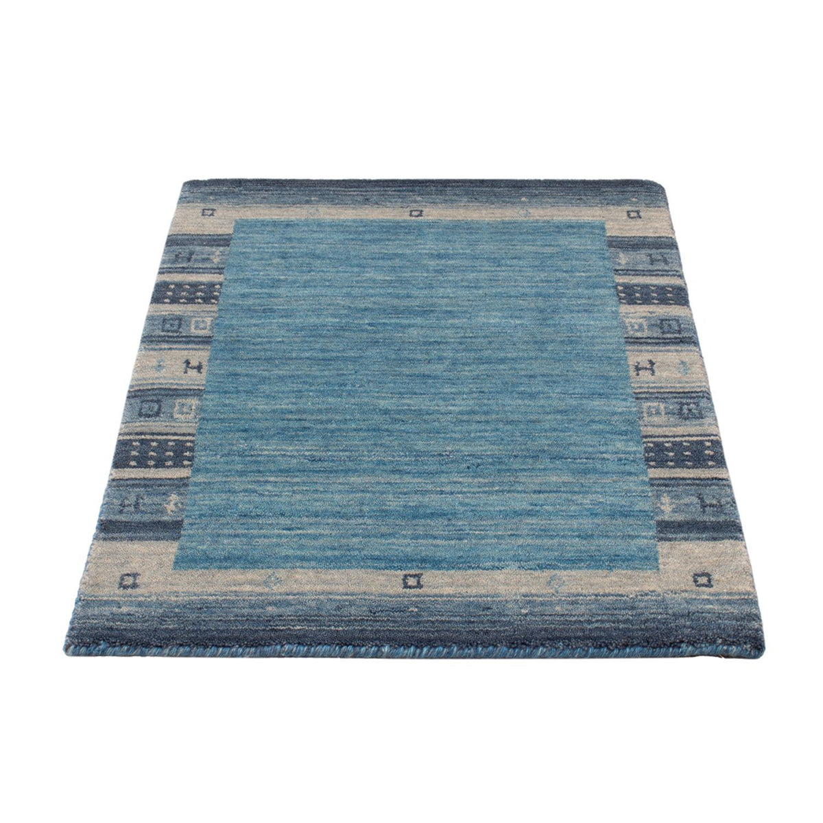Alfombra Gabbeh - Softy - 90 x 60 cm - azul