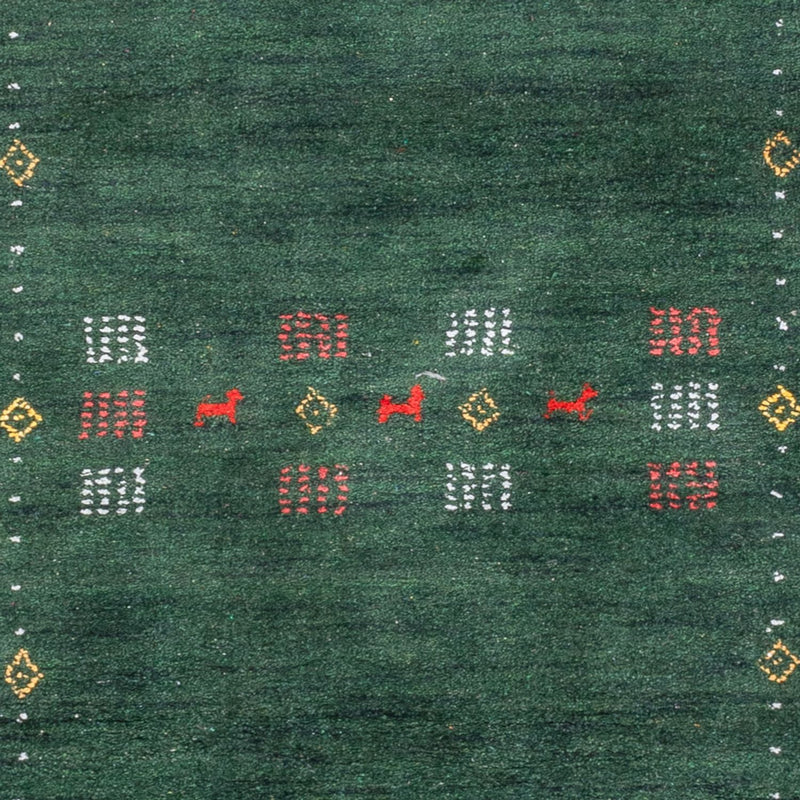 Alfombra de pasillo Alfombra Gabbeh - Softy - 300 x 80 cm - verde