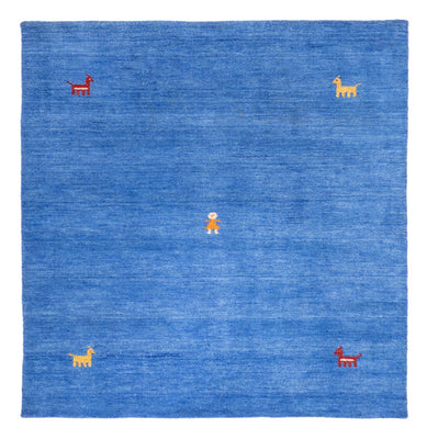 Alfombra Gabbeh - Softy cuadrado  - 150 x 150 cm - azul