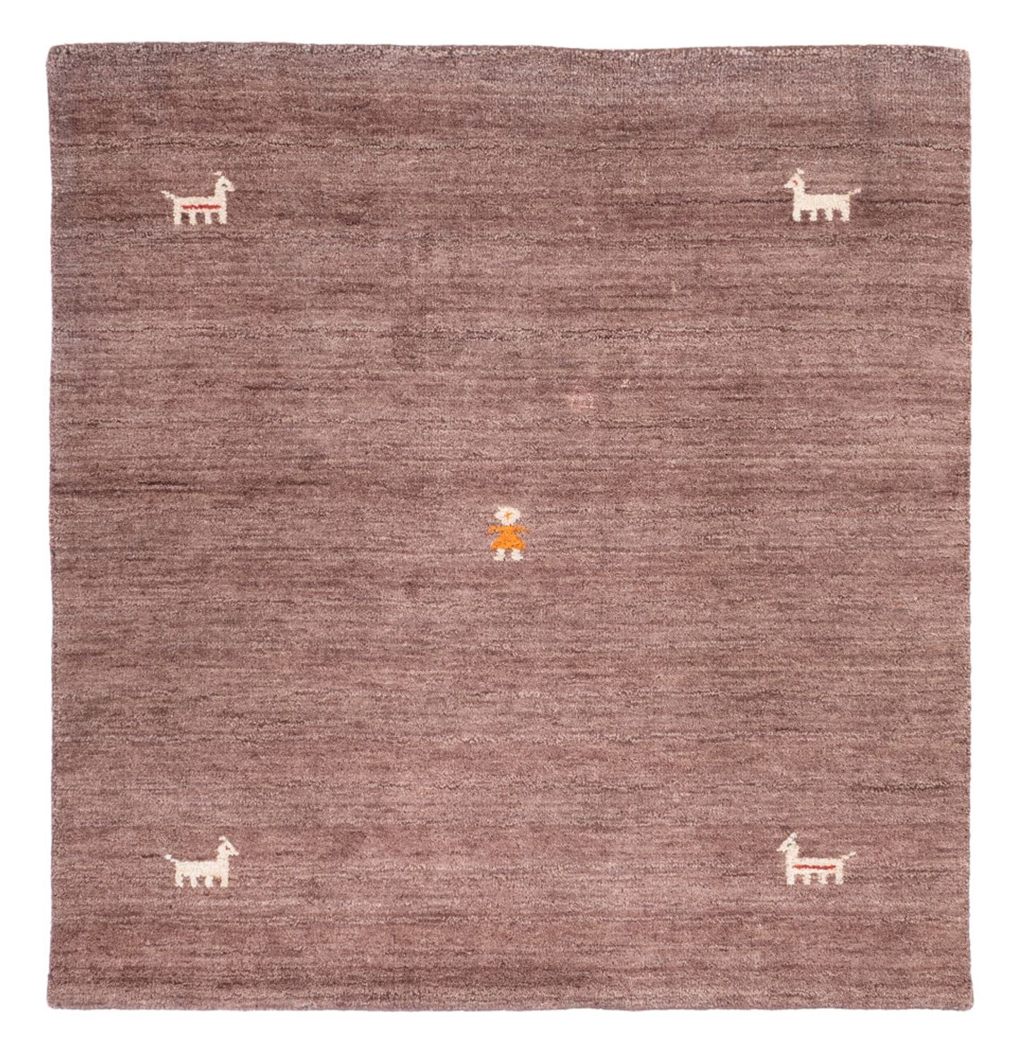 Alfombra Gabbeh - Softy cuadrado  - 150 x 150 cm - marrón