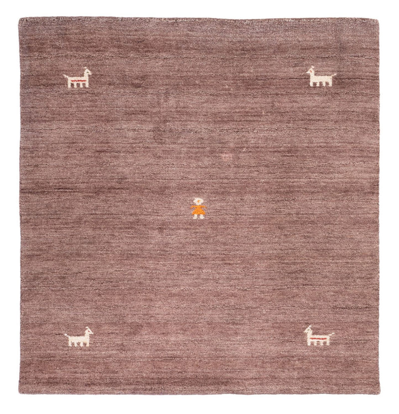 Alfombra Gabbeh - Softy cuadrado  - 150 x 150 cm - marrón