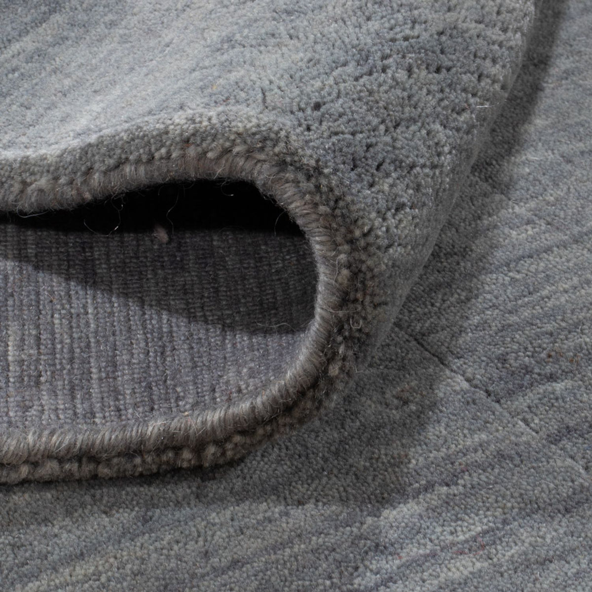 Alfombra Gabbeh - Loribaft Softy cuadrado  - 150 x 150 cm - gris