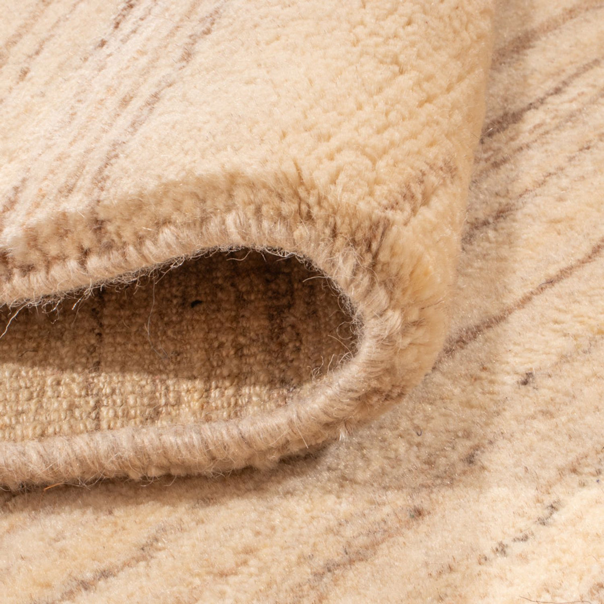 Alfombra Gabbeh - Loribaft Persa - 130 x 100 cm - natural