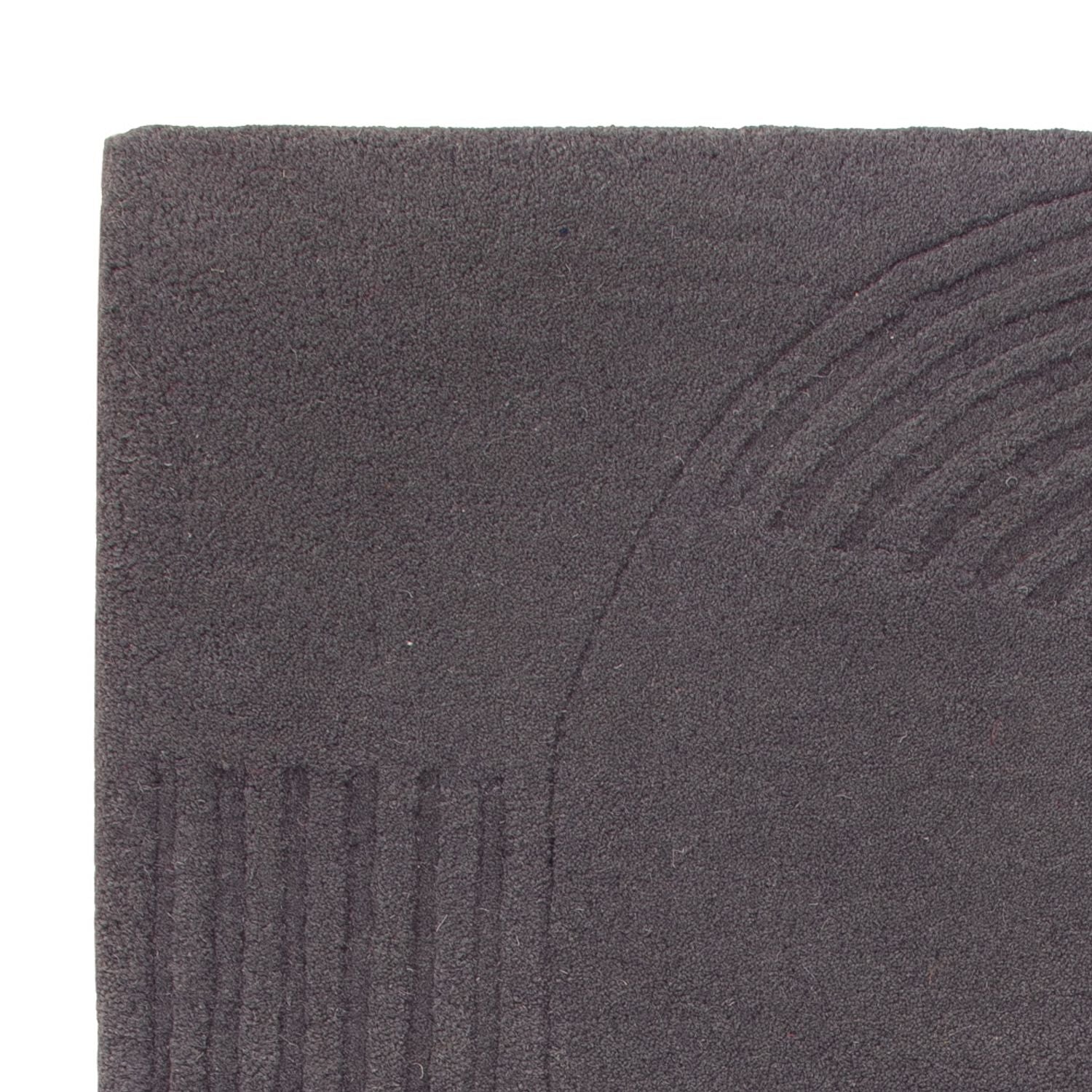 Alfombra de lana forma especial  - 90 x 60 cm - gris