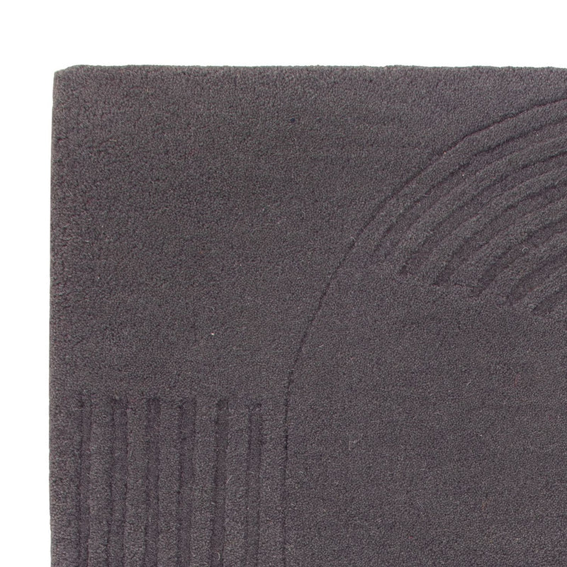 Alfombra de lana forma especial  - 90 x 60 cm - gris