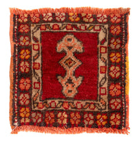 Alfombra oriental - 27 x 24 cm - rojo