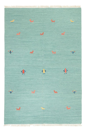 Alfombra Kelim - Tendencia - 240 x 160 cm - turquesa