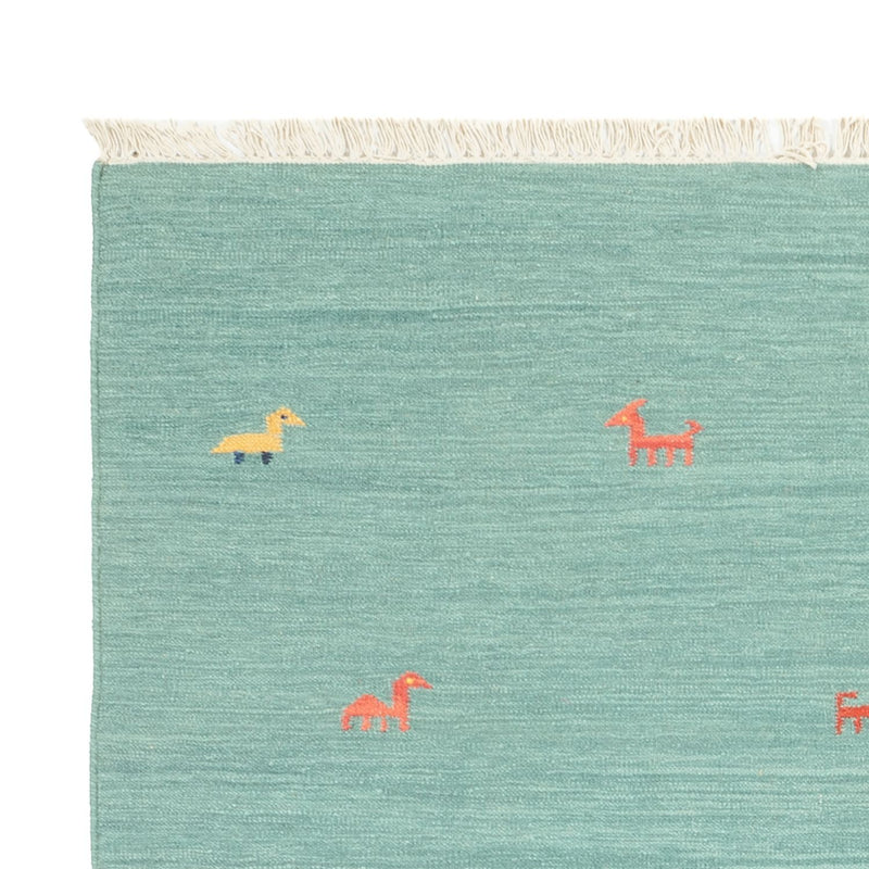 Alfombra Kelim - Tendencia - 240 x 160 cm - turquesa