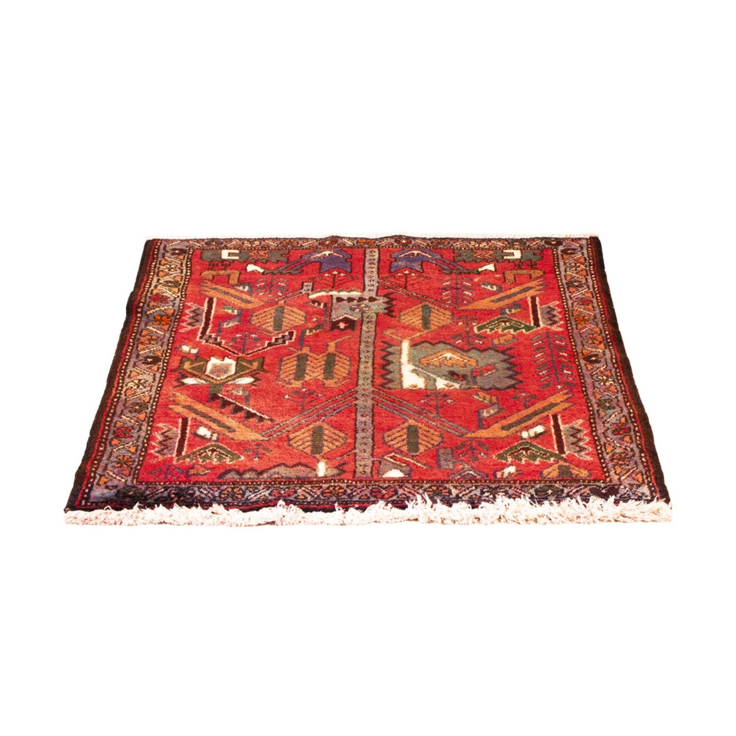 Alfombra persa - Clásica - 99 x 89 cm - rojo
