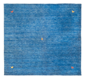 Alfombra Gabbeh - Softy cuadrado  - 250 x 250 cm - azul