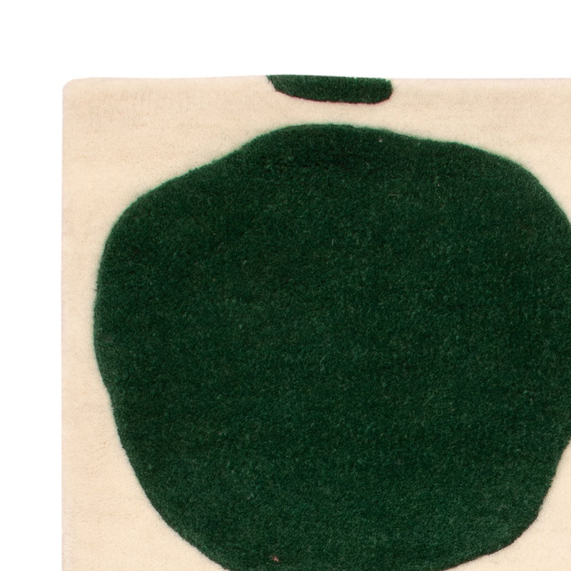 Alfombra de lana - 90 x 60 cm - verde